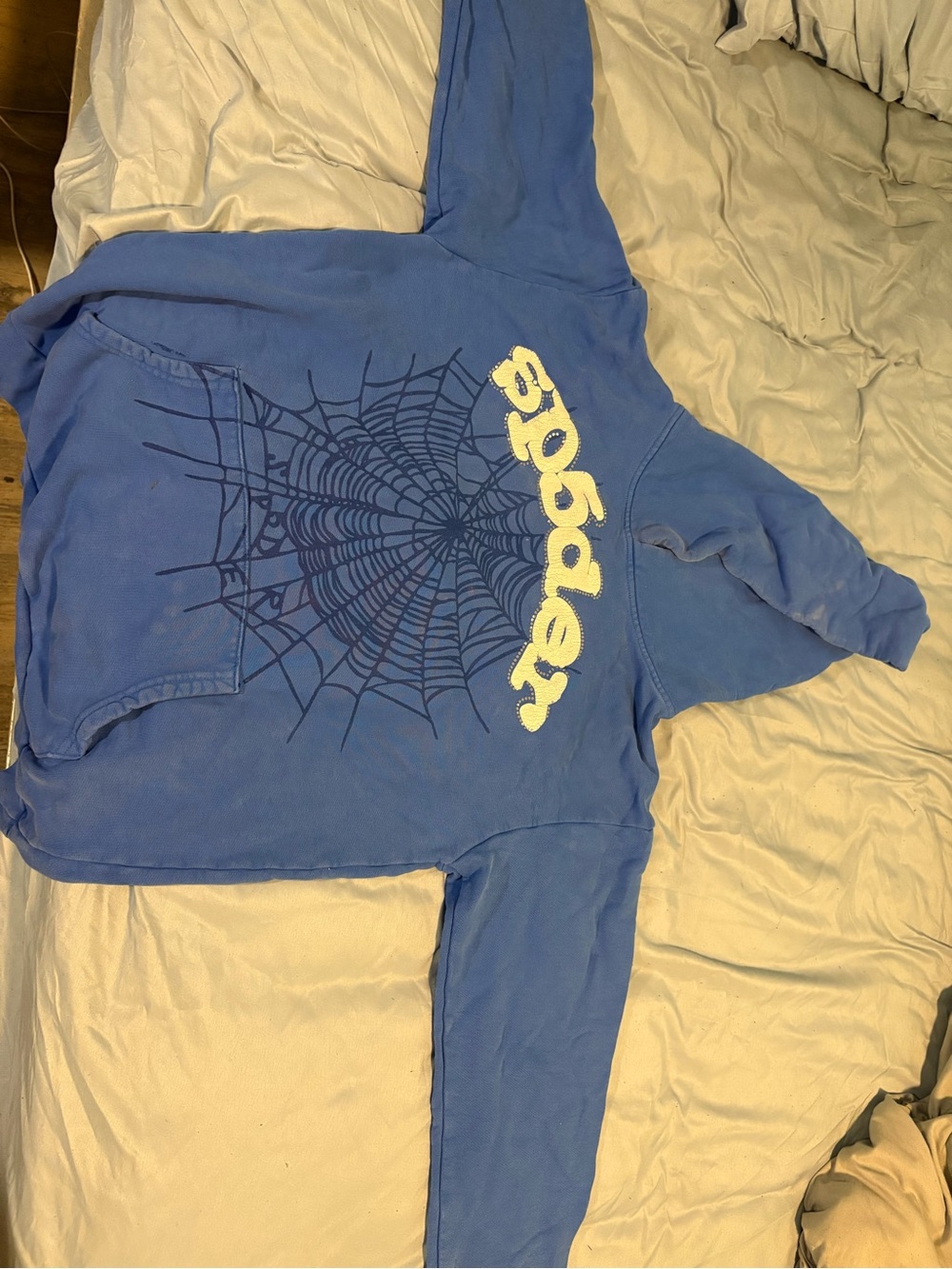 Spider blue web hoodie